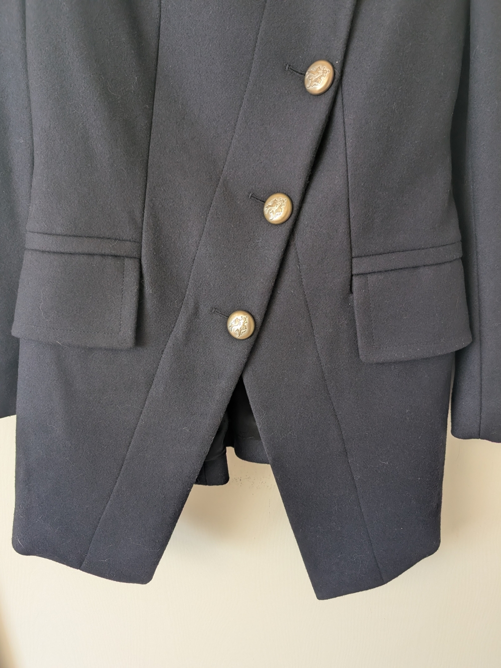 Vivienne Westwood Anglomania Womens 44 Blue Wool Coat Military Avant Garde - Picture 2 of 9